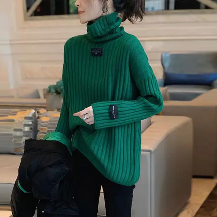 Pull femme rayé 2025 tendance mode luxe Crochet hauts chandails pour femmes automne pull tricoté Vin