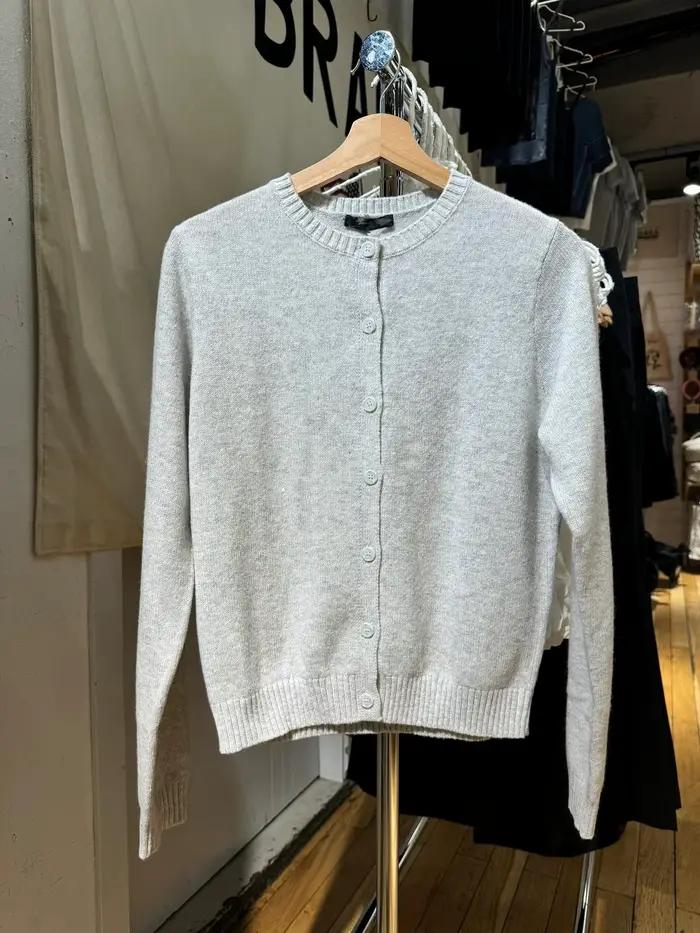 Cardigan tricoté à manches longues pour femmes, bleu, Vintage, col rond, décontracté, bouton, mantea