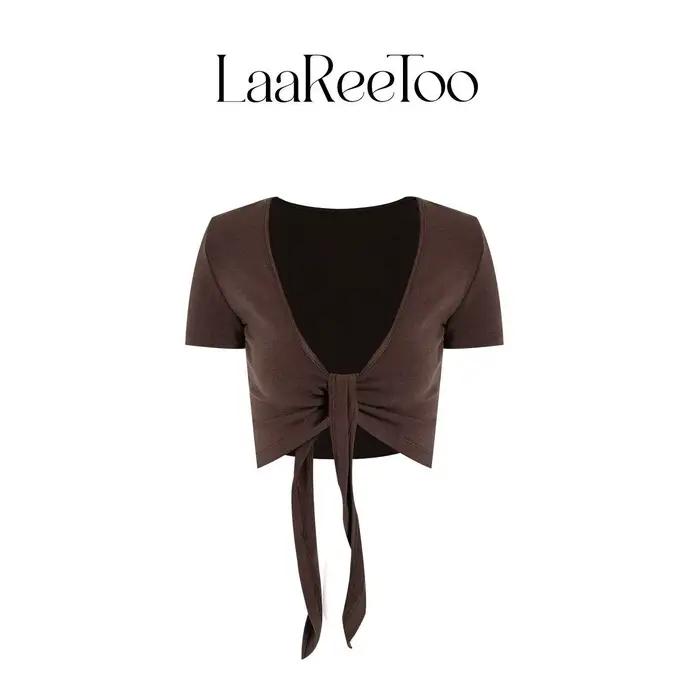 Cardigan court sexy à manches courtes pour femme, nouveau style avec ceinture, amincissant, magnifiq