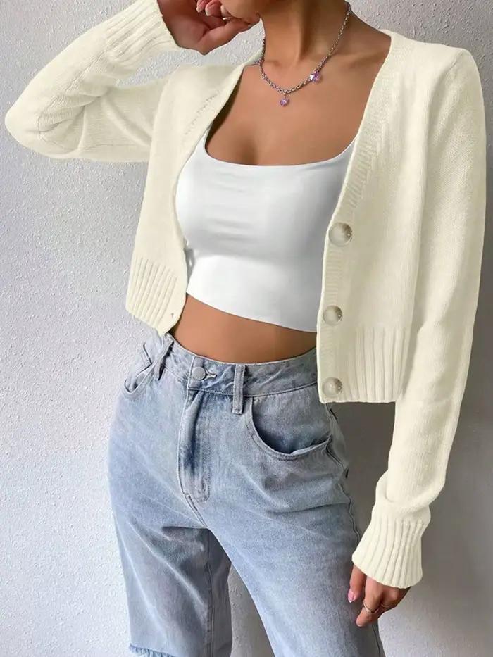 Cardigan en tricot torsadé pour femme, pull boutonné blanc crème et noir, pull à manches longues et 