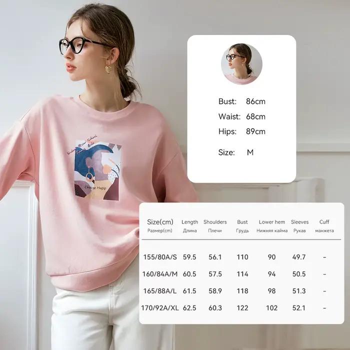 OLrain Pulls en maille pour femmes, col rond, manches longues, amples, imprimés, collection automne 