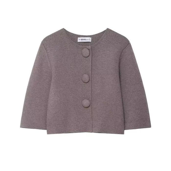 CharmChant recadrée Cardigan pour femmes chandails confortables tricots haut femme à manches courtes