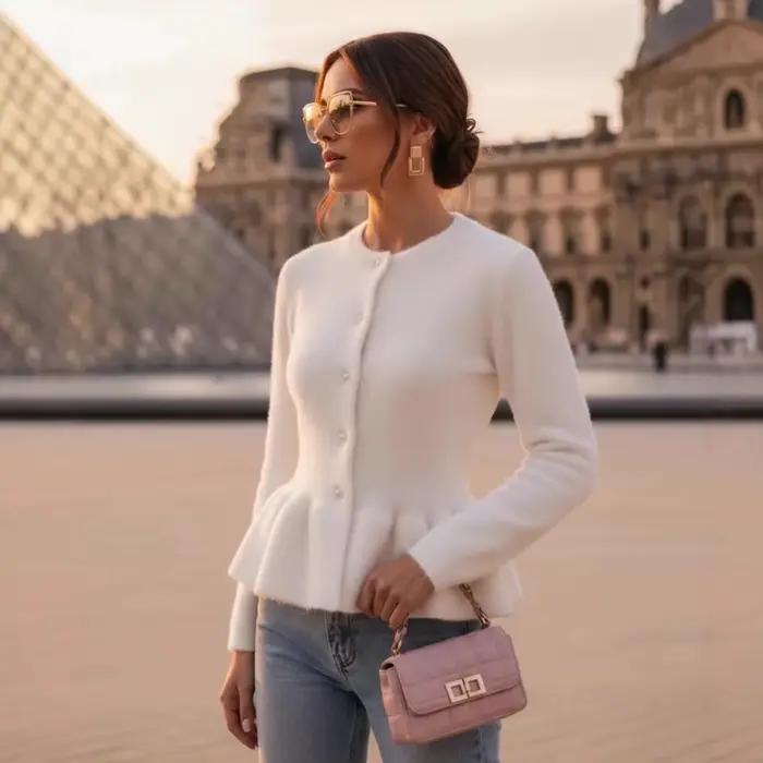 Cardigan en polaire pour femme, nouvelle collection automne-hiver, haut tricoté haut de gamme à queu