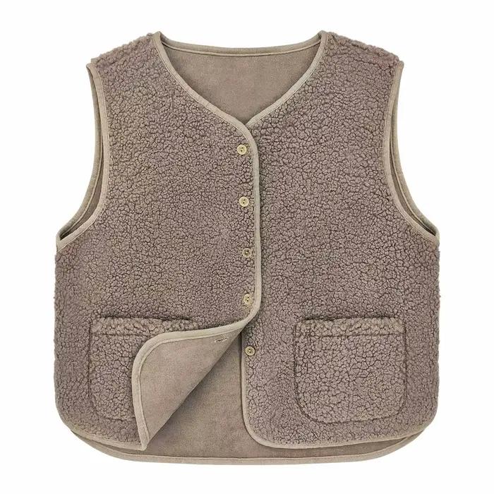 Teddy Smile GlaFiber Jacket for Women, Plain Plush GlaShort Jacket, Smile GlaAutumn, Outwear