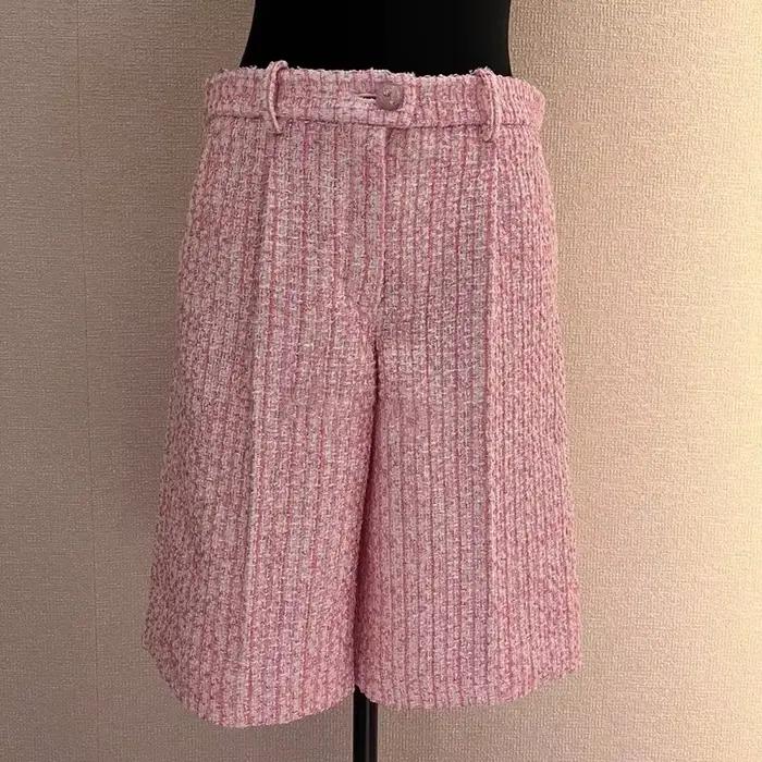 Ensemble deux pièces en tweed pour femmes, gilet sans manches élégant, tenue de travail chic pour l'