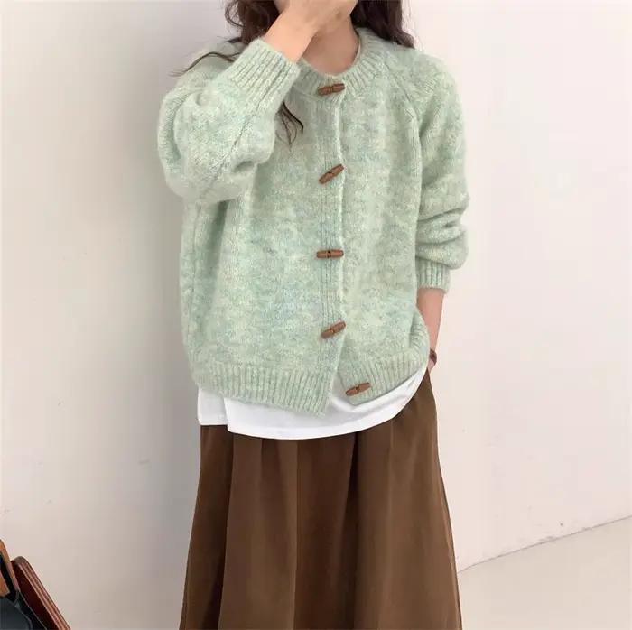 Pull à col rond pour femme, manteau, nouveau Style, tempérament ample, vêtements d'extérieur, Cardig