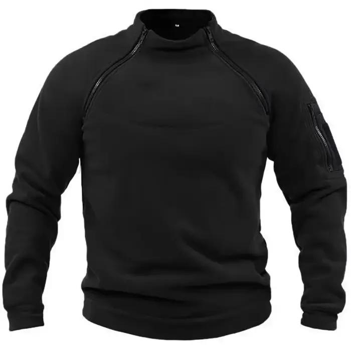 Veste tactique en polaire pour hommes, vêtements d'extérieur, pull chaud à fermeture éclair, manteau