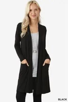 Pull à manches longues pour femme, cardigan moyen et long, simple et solide, VPN sion en Europe et e