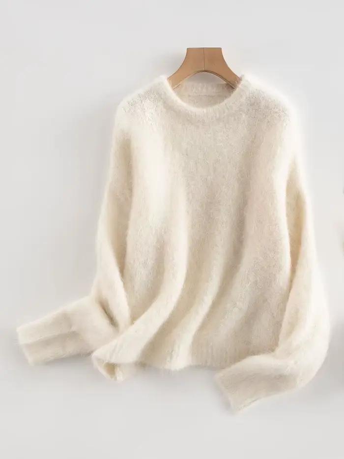 SuyaDream Pulls chauds en alpaga pour femme, pulls amples à manches tombantes, haut automne-hiver 20