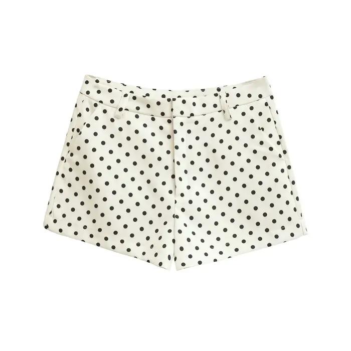 TARUXY mode à pois imprimé veste manteau femmes col montant à manches longues vêtements de travail m