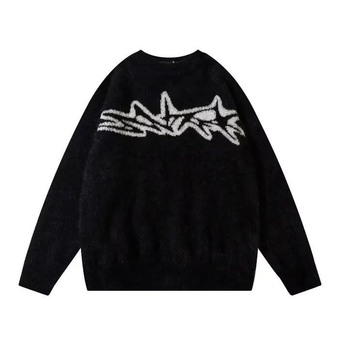 Pull jacquard à manches longues pour hommes, col rond, décontracté, High Street, automne, hiver