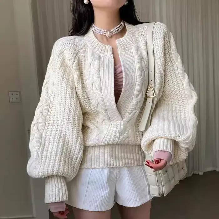 Pull à col torsadé pour femme, nouveau Style élégant, à la mode, à capuche, couleur ample, chemise t