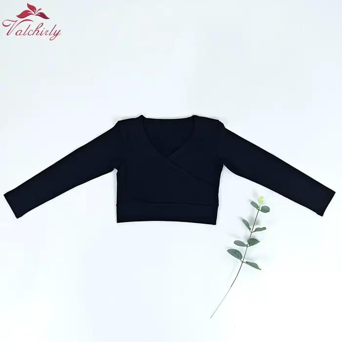 Collection Cardigan de Ballet à manches longues, manteau portefeuille pour filles, vêtements de dans