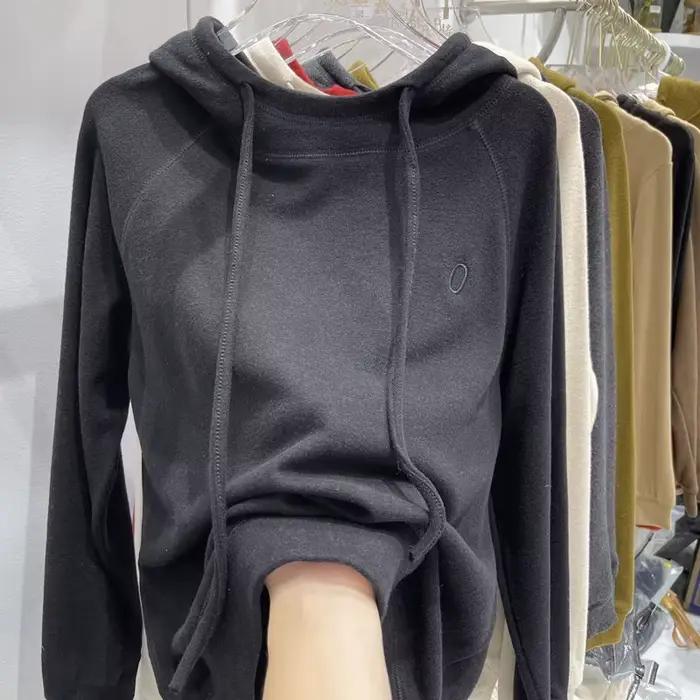 Pulls coréens à capuche pour femmes, vêtements décontractés, broderie de proximité, wstring, PVD, do