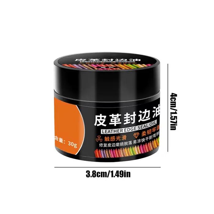 Baume de réparation et de protection pour cuir noir 30g – Huile pour bords, récolore et protège les 