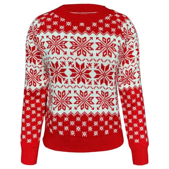 Pull tricoté à manches longues pour femme