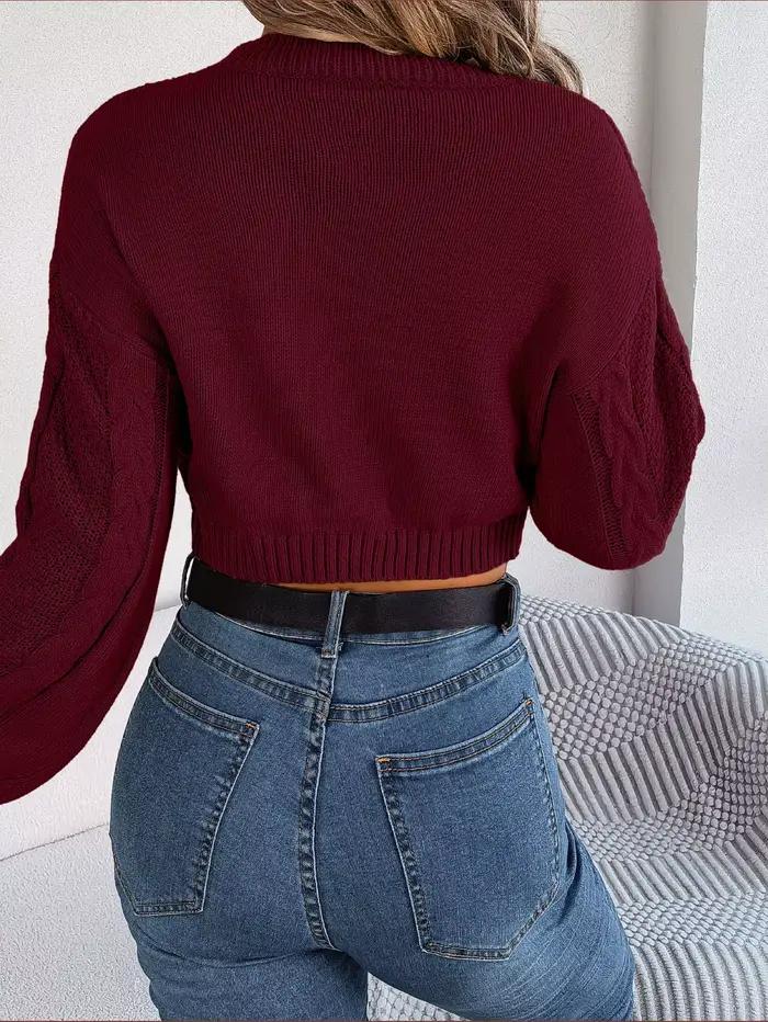 Pull court d'hiver pour femme