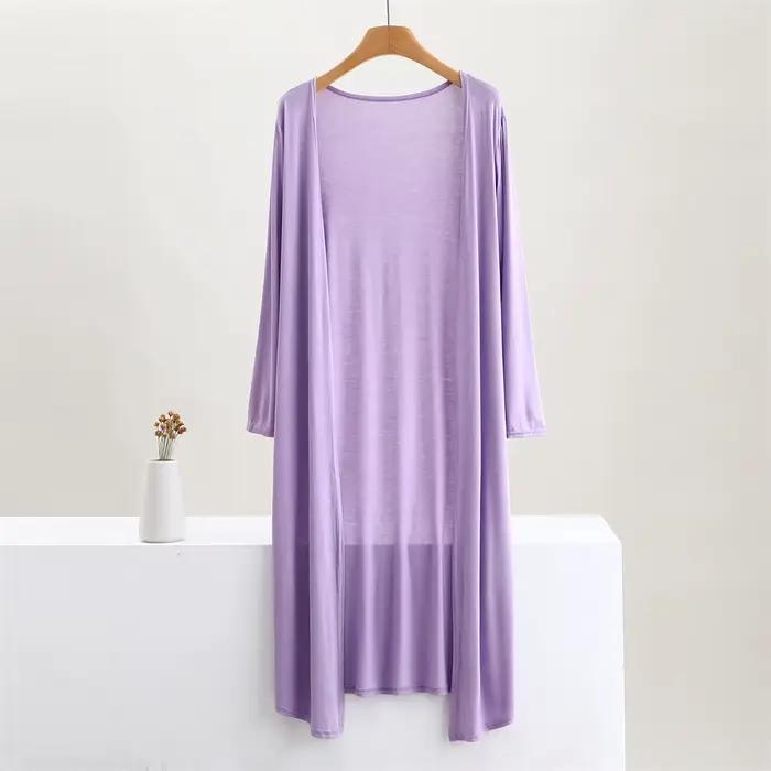 Été automne 12 couleurs femmes Modal Long Cardigan femme coton pull Cardigans à manches longues