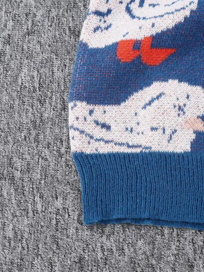 Pull jacquard canard mignon col rond décontracté pour hommes quatre saisons faire du shopping occasions spéciales