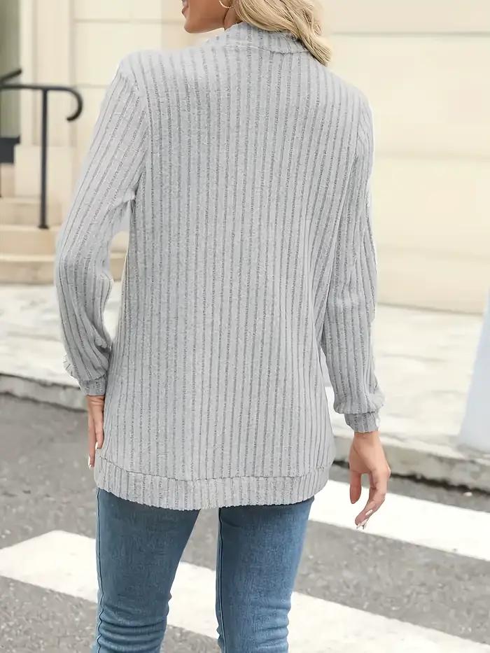 Cardigan en tricot côtelé pour femme