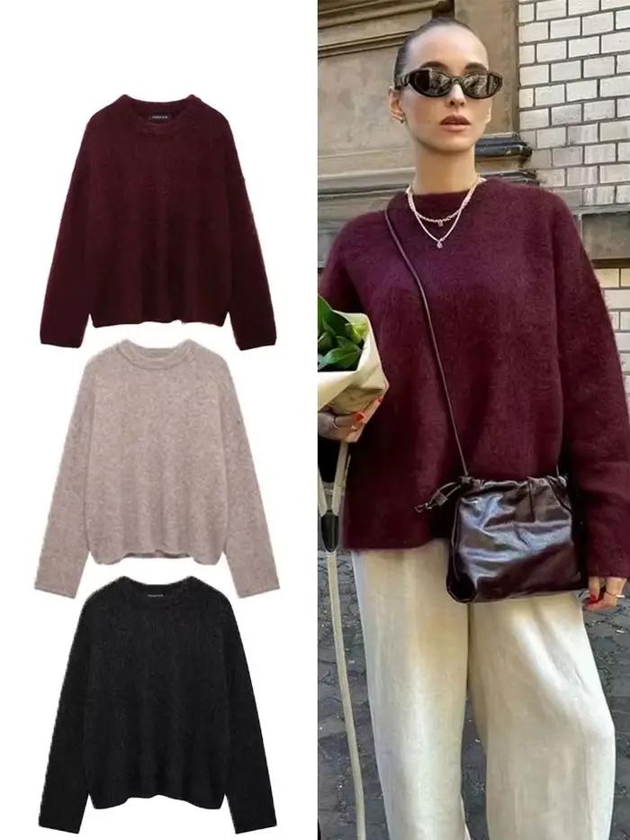 HH Vintage rouge col rond pull