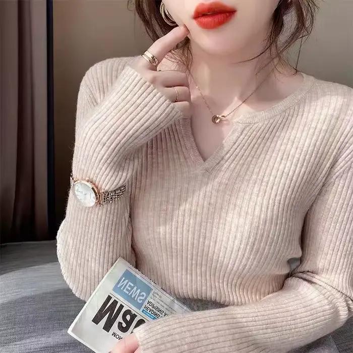Pull à col en v pour femmes