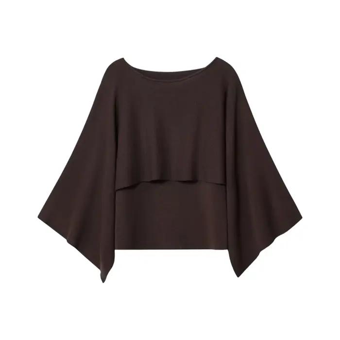 Haut élégant en tricot superposé pour femme
