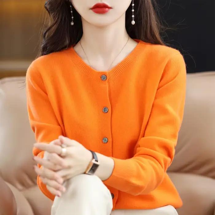 Nouvelle Collection : Cardigan Ouvert Tricoté pour Femme – Col Rond