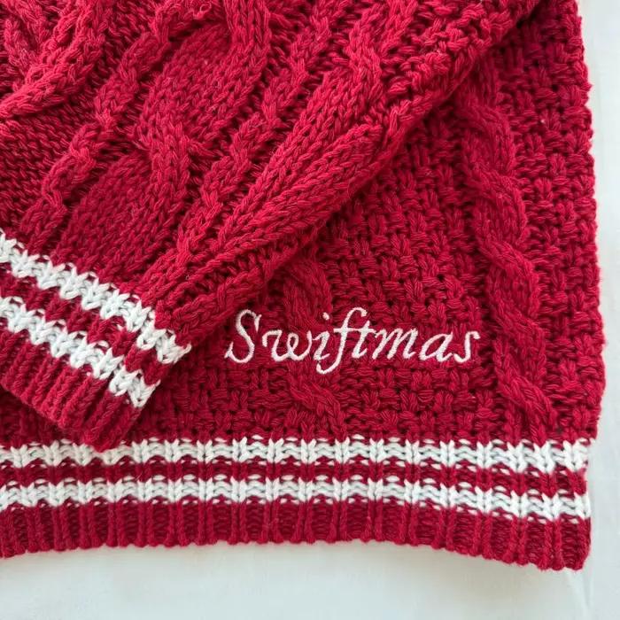 Cardigan Rouge Brodé d'Étoiles Pour Femme Occasion Spéciale Décontracté Coupe Ample Automne Hiver