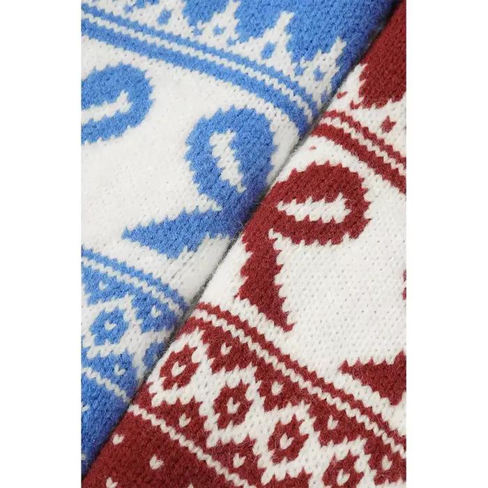 ELFSACK Pull ample Fair Isle pour femme