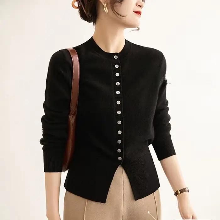Cardigan court pour femme