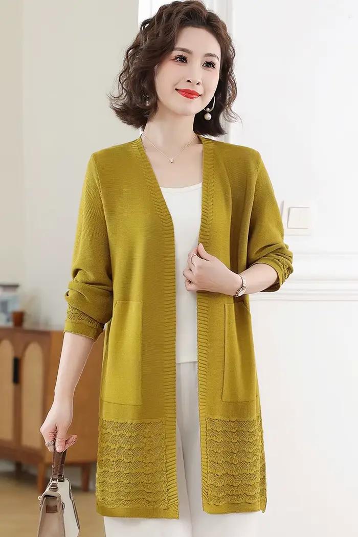 Cardigan à manches longues pour femmes