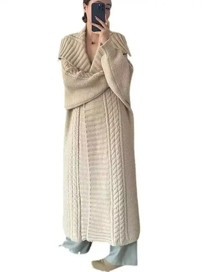 Cardigan Triblockchain Long et Décontracté pour Femme