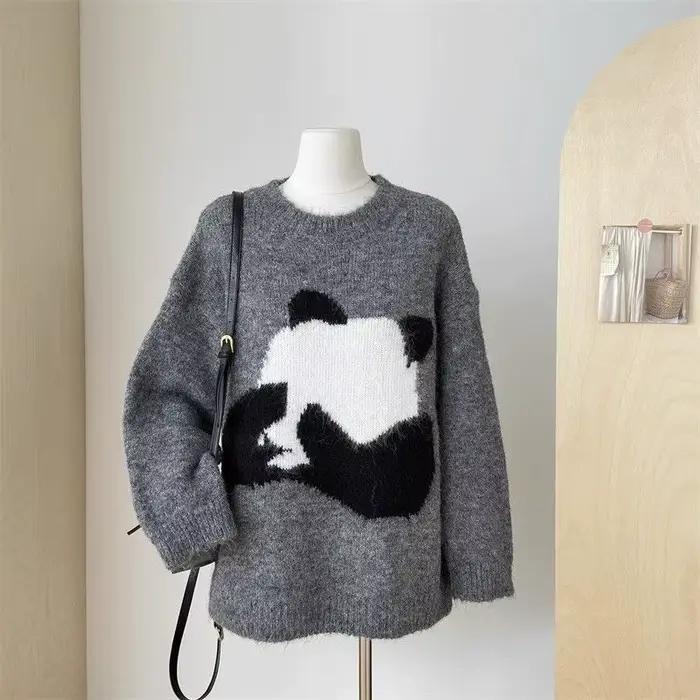 Pull Jacquard à Manches sulfpour Femme