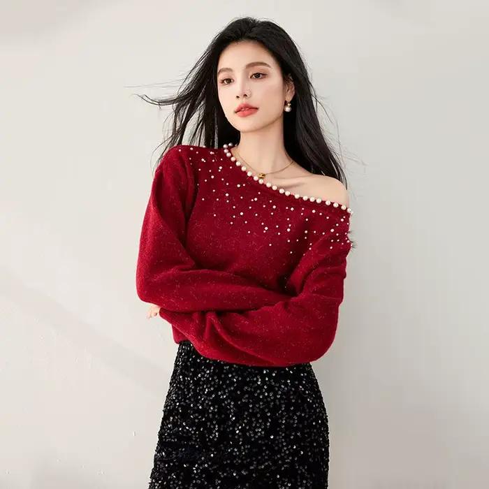 Pull à col unique pour femmes