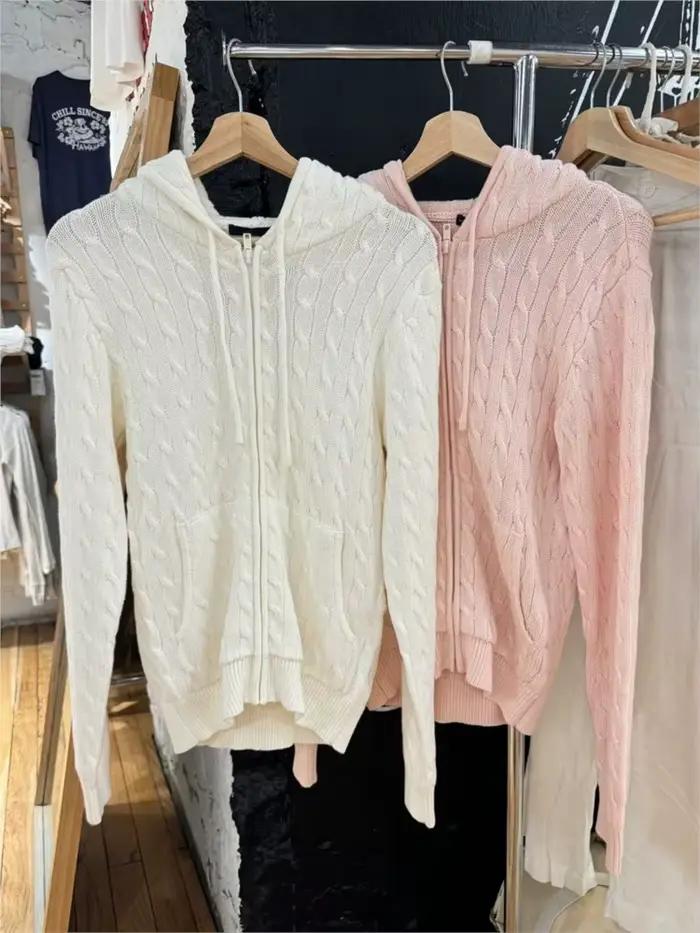 Pull cardigan à fleurs torsadées pour femmes