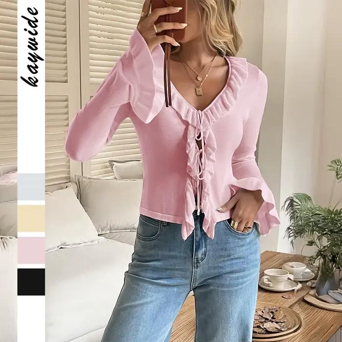 Pull polyvalent à manches longues en tricot pour femmes, automne/hiver 2025