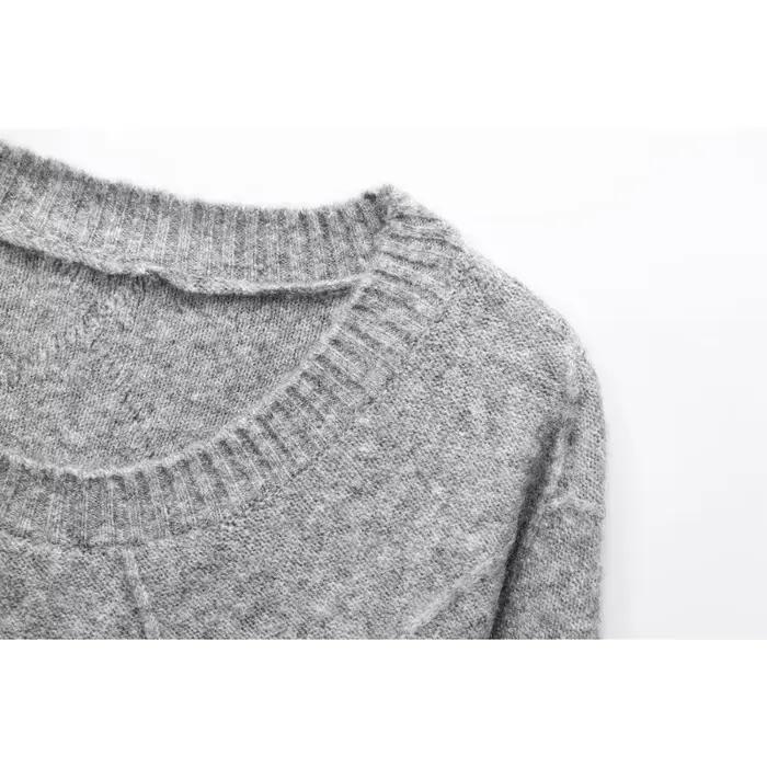 Pull Prairie Chic décontracté en polyester pour femmes, coupe ample, années 2000, automne hiver