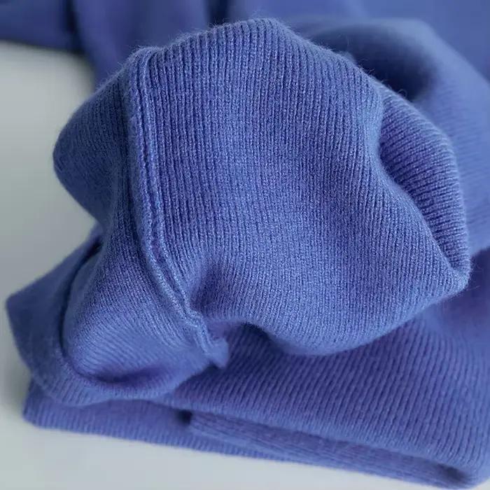 Pull en coton polyester tricoté décontracté avec manches bouffantes pour femmes hiver style sauvage occassions variées