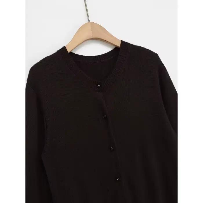 Cardigans pour Femmes pull marron élégant vêtements d'extérieur tricot Cardigan confortable chandails Femme gilet