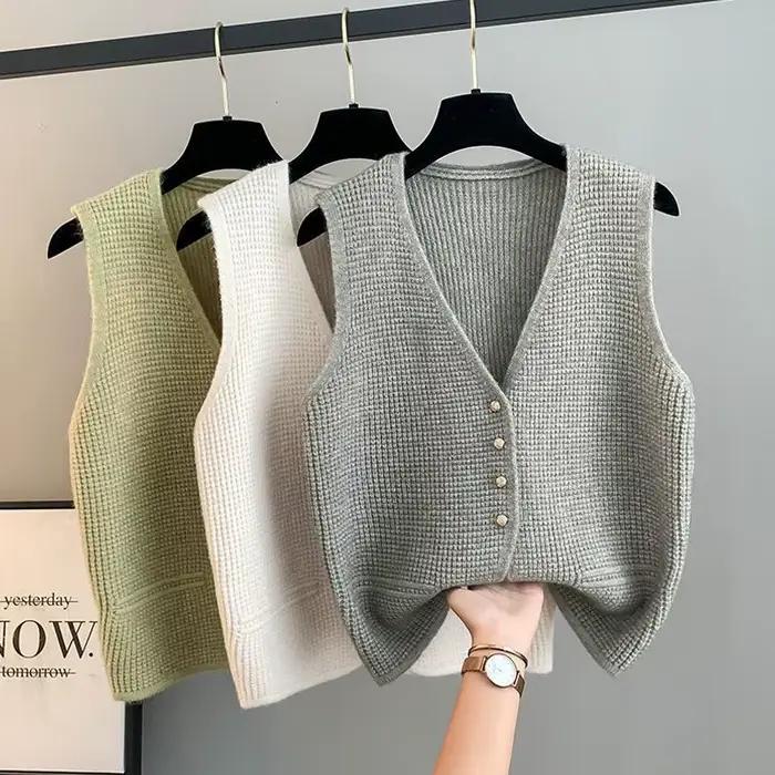 Gilet pull tricoté pour femme