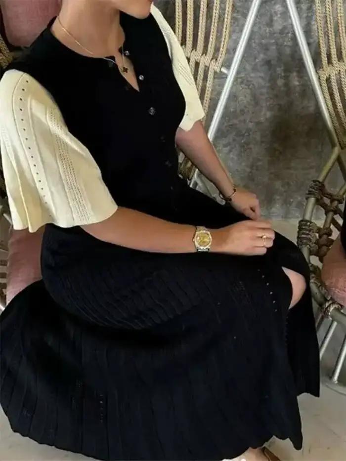 Robe longue en tricot pour femmes