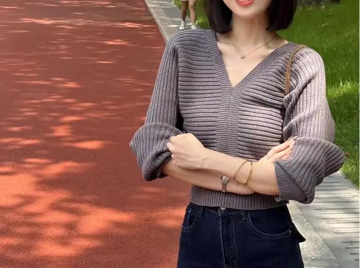 Pull à manches chauve-souris pour femme