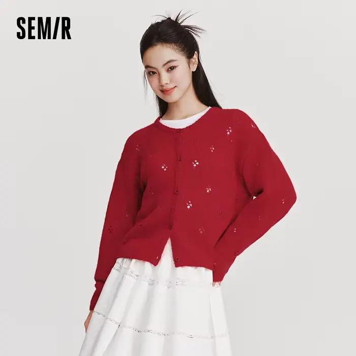 Cardigan rouge Semir coupe ample décontracté pour femmes printemps occassions spéciales à offrir
