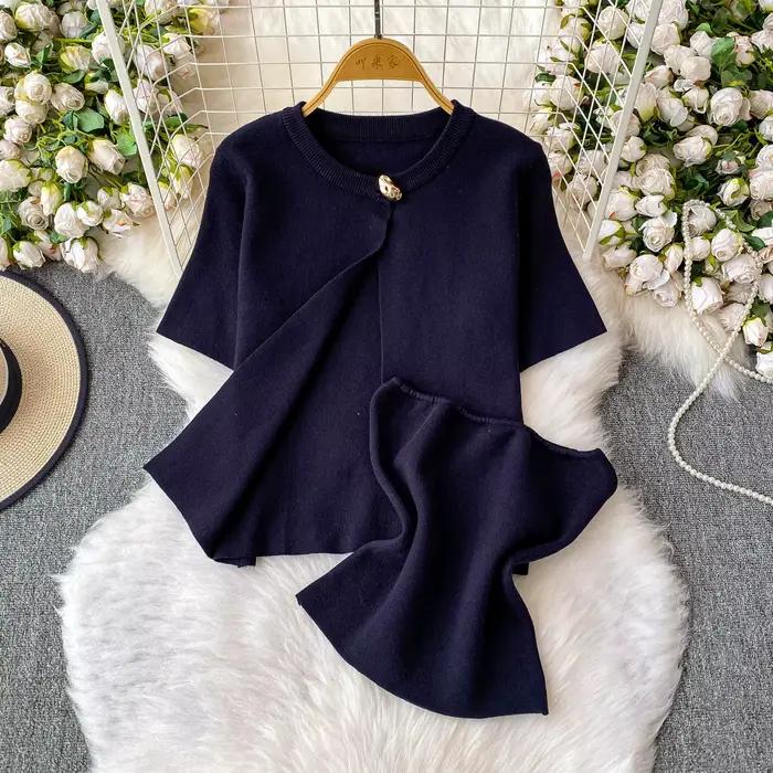 Femme Cardigan chandails courts tricoté