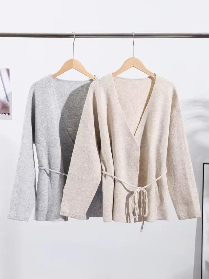 Cardigan en tricot décontracté pour femme