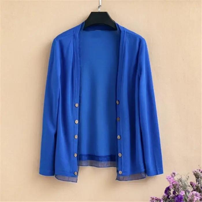 Grande taille 4XL 5XL Cardigan femmes automne à manches longues tricoté pull femme châle décontracté Cardigans