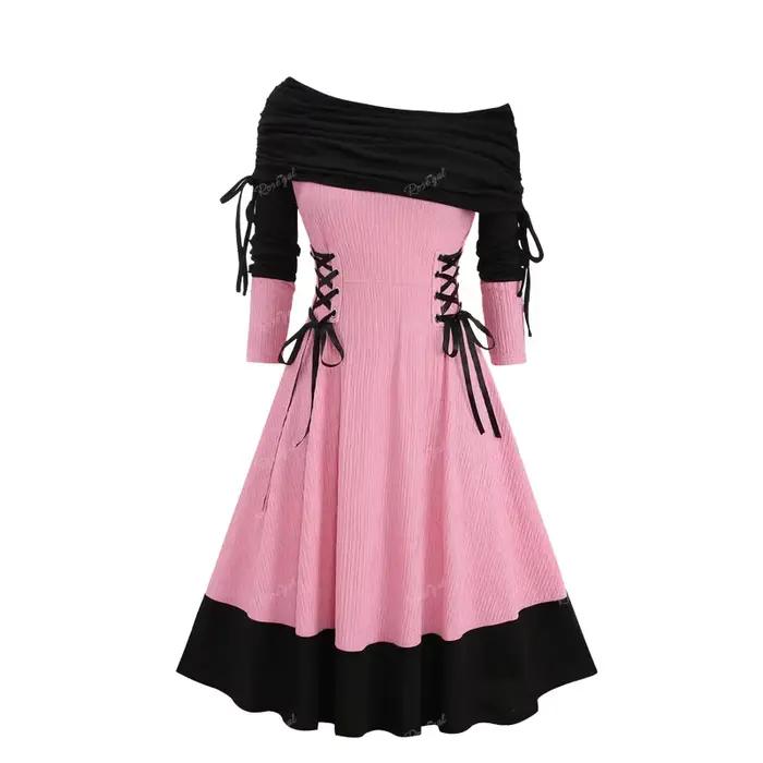 Robe pull texturée patchwork grande taille pour femme
