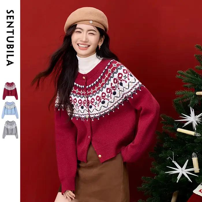 Cardigan Fair Isle SENTUBILA pour femme