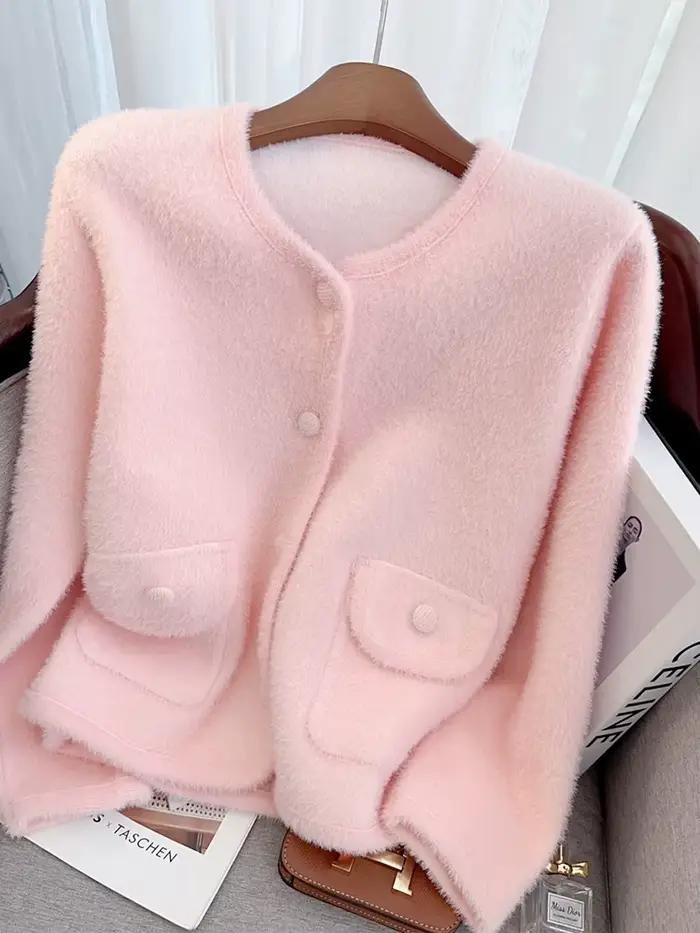 Cardigan rose pour femmes